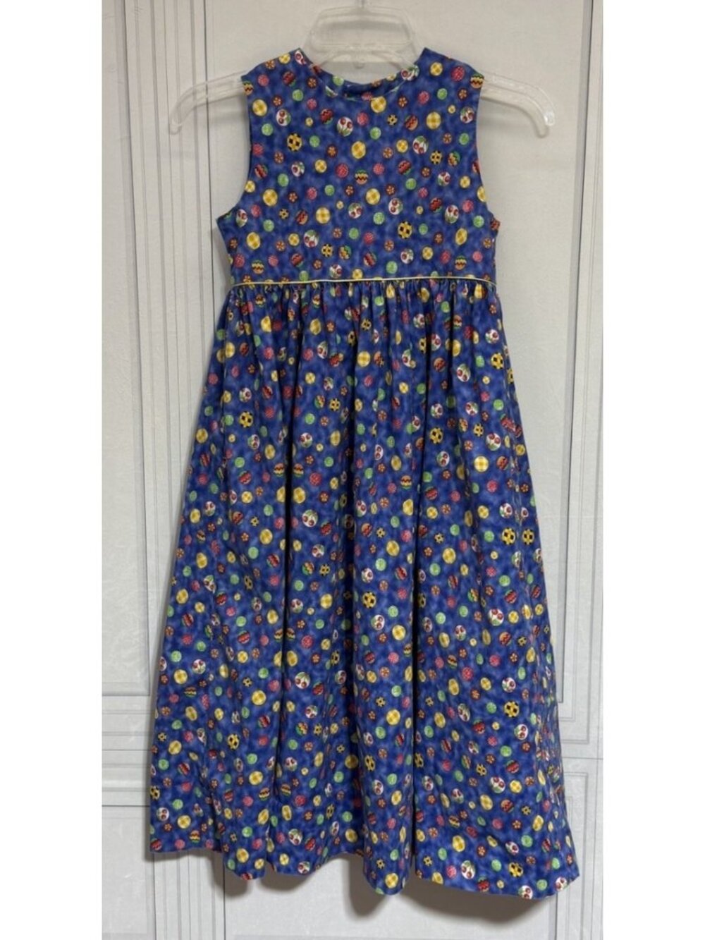 Vintage Girls Dress Handmade Sleeveless Cottagecore Colorful Size 8/10?